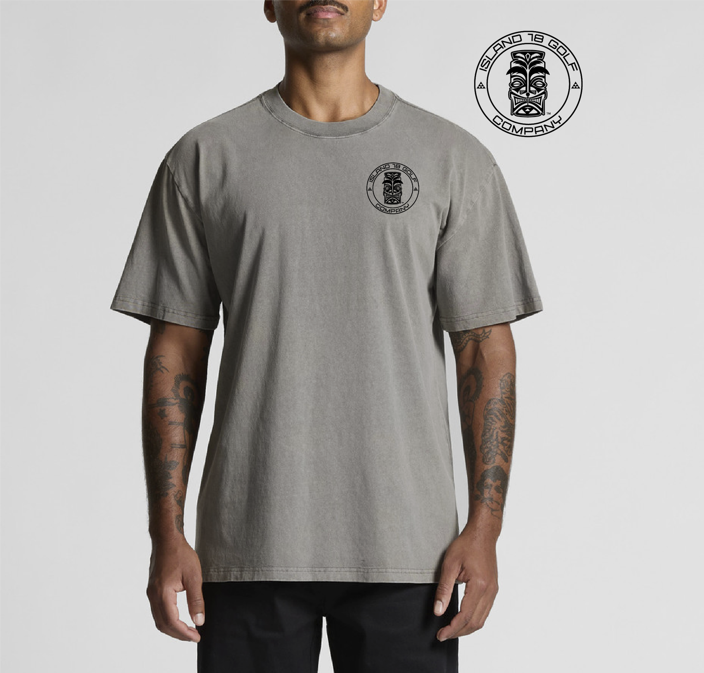 Island18- Golf Fade Tee 7oz Heavyweight